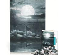 for Adults 1000 Piece Puzzle Moonshine on The Lake Educational Games Difficult And Challenge for Is Ideal As A Gift 50x75cm