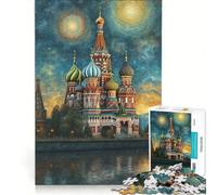 for Adults 1000 Piece Puzzle Moscow St Basils Cathedral Educational Games Difficult And Challenge for Is Ideal As A Gift 38x26cm