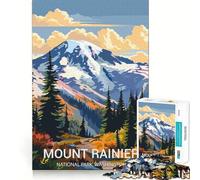 for Adults 1000 Piece Puzzle Mount Rainier National Park Sharp Cut Art Smart Challenge Fun Idle Time Game Christmas Wall Decor (38x26cm)