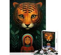 for Adults 1000 Piece Puzzle My Friend Tiger Anti-Stress Toys Gifts Ideas for Educational Game Decompressing Intellectual Size 38x26cm