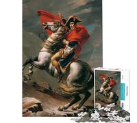 for Adults 1000 Piece Puzzle Napoleon Crossing The Alps Difficult And Challenge Learning Educational Hands-on Game for 14+ Puzzle Game Offered (38x52cm)