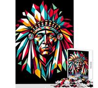 for Adults 1000 Piece Puzzle Native Americans Wpap Home Decoration Toys Great Gift Practical Game with Fully Interlocking Randomly Shaped Pieces Size 38x52cm