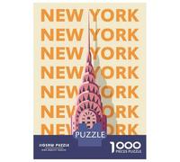 for Adults 1000 Piece Puzzle New York City Chrysler Building Puzzles for Adults Hands-on Game Staycation Kill Time Unique Gifts for Birthday And Christmas 70x50cm/1000pcs