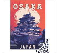 for Adults 1000 Piece Puzzle Osaka in Japan | Difficult Hard Challenging To Complete Antistress Vacation at home Killing time 38x26cm