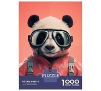 for Adults 1000 Piece Puzzle Panda Funny Skydiver Jigsaw Anti-Stress Toys Presents for Women Unique Gifts for Birthday And Christmas 70x50cm/1000pcs