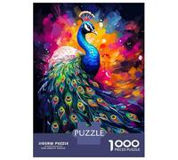 for Adults 1000 Piece Puzzle Peacock Bird Painting Puzzles for Adults Hands-on Game Staycation Kill Time Unique Gifts for Birthday And Christmas 38x26cm/1000pcs