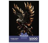 for Adults 1000 Piece Puzzle Phoenix Black Gold Puzzles for Adults Brain Teaser Game Perfect Decoration Difficult And Challenge 70x50cm/1000pcs