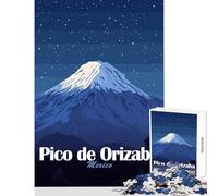 for Adults 1000 Piece Puzzle Pico De Orizaba, Mexico at Night Puzzle For Teenagers Stress Reliever Difficult And Challenge Toy Intellectual Game (50x75cm)