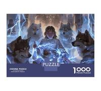 for Adults 1000 Piece Puzzle Powerful Fantasy Artwork Child with Wolves Jigsaw Puzzle Toy Wall Decor A Work of Art Unique Gifts for Birthday And Christmas 38x26cm/1000pcs