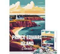 for Adults 1000 Piece Puzzle Prince Edward Island Landscape Poster Jigsaw Puzzles for Teenagers Precision Cutting Train Your Brain And Hands Great Gifts for Gaming (38x52cm)