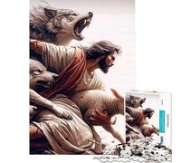 for Adults 1000 Piece Puzzle Protect The Sheep Difficult And Challenge Learning Educational Hands-on Game for 14+ Puzzle Game Offered (38x52cm)