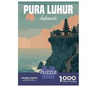 for Adults 1000 Piece Puzzle Pura Luhur Temple Indonesia Puzzles for Adults Brain Teaser Game Perfect Decoration Difficult And Challenge 52x38cm/1000pcs