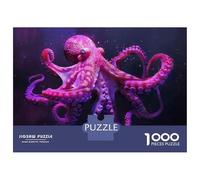 for Adults 1000 Piece Puzzle Purple Octopus Art Print Teenager Puzzles Relax Games Improve Memory Unique Gifts for Birthday And Christmas 70x50cm/1000pcs