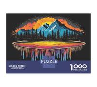 for Adults 1000 Piece Puzzle Rainbow Mountain Lake Print Jigsaw Puzzle Toy Wall Decor A Work of Art Unique Gifts for Birthday And Christmas 38x26cm/1000pcs