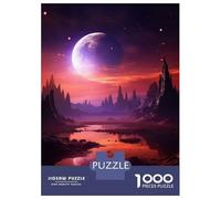 for Adults 1000 Piece Puzzle Red Universe Landscape Puzzles for Adults Hands-on Game Staycation Kill Time Unique Gifts for Birthday And Christmas 52x38cm/1000pcs