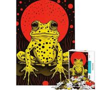 for Adults 1000 Piece Puzzle Riso Print Funky Frog Difficult And Challenge Learning Educational Hands-on Game for 14+ Puzzle Game Offered (50x75cm)