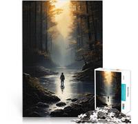 for Adults 1000 Piece Puzzle River Landscape Art Made of cardboard，for and from 14 years and over Train your brain and your hands because it is ideal as a gift for the whole family。size：26x38cm