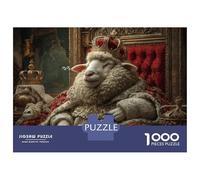 for Adults 1000 Piece Puzzle Royal Sheep Throne Puzzles for Adults Hands-on Game Staycation Kill Time Unique Gifts for Birthday And Christmas 52x38cm/1000pcs