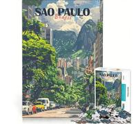 for Adults 1000 Piece Puzzle Sao Paulo Cityscape Educational Games Difficult And Challenge for Is Ideal As A Gift 50x75cm