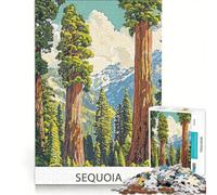 for Adults 1000 Piece Puzzle Sequoia National Park Poster Educational Games Difficult And Challenge for Is Ideal As A Gift 50x75cm