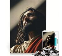 for Adults 1000 Piece Puzzle Serious Jesus Looking Up Educational Games Difficult And Challenge for Is Ideal As A Gift 38x26cm