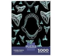 for Adults 1000 Piece Puzzle Shark Teeth And Jaw Pattern Teenager Puzzles Relax Games Improve Memory Unique Gifts for Birthday And Christmas 52x38cm/1000pcs