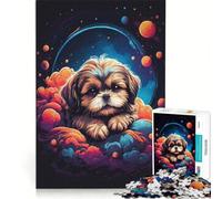 for Adults 1000 Piece Puzzle Shih Tzu Puppies Educational Games Difficult And Challenge for Is Ideal As A Gift 38x52cm