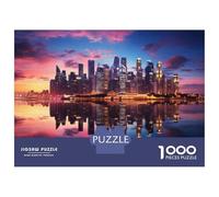 for Adults 1000 Piece Puzzle Singapore Cityscape at Sunset-2 Jigsaw Puzzle Anti-Stress Toys Difficult Hard Unique Gifts for Birthday And Christmas 52x38cm/1000pcs