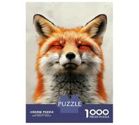 for Adults 1000 Piece Puzzle Smiling Fox Portrait Puzzles for Adults Hands-on Game Staycation Kill Time Unique Gifts for Birthday And Christmas 52x38cm/1000pcs