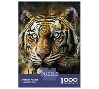 for Adults 1000 Piece Puzzle Splatter Tiger Puzzles for Adults Hands-on Game Staycation Kill Time Unique Gifts for Birthday And Christmas 52x38cm/1000pcs
