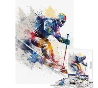 for Adults 1000 Piece Puzzle Sports Skiing Creative Educational Toy Birthday Gift for Educational Game Decompressing Intellectual Size 38x26cm
