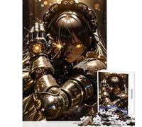 for Adults 1000 Piece Puzzle Steampunk Maid with Mechanical Arm Home Decoration Toys Great Gifts And Toys Practical Game with Fully Interlocking Randomly Shaped Pieces (Size 38x52cm)