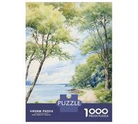 for Adults 1000 Piece Puzzle Summer Shoreline Jigsaws for Adults Toy Wall Decor Enhance Memory Unique Gifts for Birthday And Christmas 38x26cm/1000pcs
