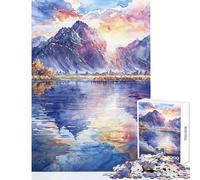 for Adults 1000 Piece Puzzle Sunset Mountain Bliss Family Game Birthday Present DIY Toys Unique Gifts for Birthday And Christmas (38x26cm)
