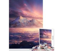 for Adults 1000 Piece Puzzle Sunset Mountains Clouds Jigsaw for Teenagers Pattern Assembly Parent-child Interaction Birthday And Unique Gifts (50x75cm)