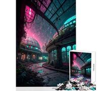 for Adults 1000 Piece Puzzle Surreal Abandoned Buildings with Starry Sky Jigsaw Puzzle 1000 Home Decoration Toys Gifts for Women Men Home Decoration (50x75cm)
