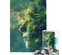 for Adults 1000 Piece Puzzle Surreal Cannabis Meditation Dreamy Contemplation Challenging To Complete Family Activities Educational Games for Age 14+ Game (50x75cm)