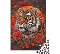 for Adults 1000 Piece Puzzle Tiger Art Print Poster-9 Puzzles for Adults Hands-on Game Staycation Kill Time Unique Gifts for Birthday And Christmas 52x38cm/1000pcs