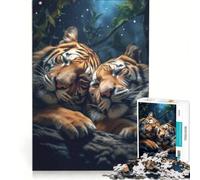for Adults 1000 Piece Puzzle Tigress And Tiger Lovers Hands-on Game Interesting Stress Reduction Unique Birthday And Gifts 38x26cm