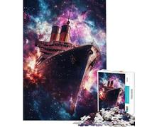 for Adults 1000 Piece Puzzle Titanic in Space Jigsaw for Teenagers Pattern Assembly Parent-child Interaction Birthday And Unique Gifts (Size 38x26cm)