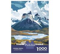 for Adults 1000 Piece Puzzle Torres Del Paine W Circuit Chile Puzzles for Adults Brain Teaser Game Perfect Decoration Difficult And Challenge 52x38cm/1000pcs