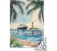for Adults 1000 Piece Puzzle Tropical Island Cruise-3 Puzzles for Adults Hands-on Game Staycation Kill Time Unique Gifts for Birthday And Christmas 38x26cm/1000pcs