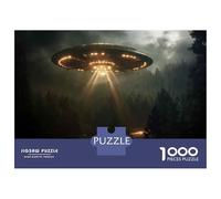 for Adults 1000 Piece Puzzle UFO Over Forest-1 Jigsaw Puzzle Toy Wall Decor A Work of Art Unique Gifts for Birthday And Christmas 38x26cm/1000pcs