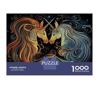 for Adults 1000 Piece Puzzle Unicorn Wall Art Print Jigsaw Puzzle Anti-Stress Toys Difficult Hard Unique Gifts for Birthday And Christmas 38x26cm/1000pcs