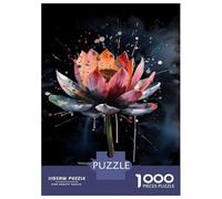 for Adults 1000 Piece Puzzle Vibrant Ink Wash Lotus Puzzles for Adults Hands-on Game Staycation Kill Time Unique Gifts for Birthday And Christmas 70x50cm/1000pcs