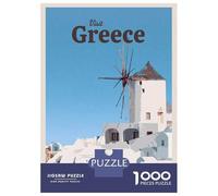 for Adults 1000 Piece Puzzle Visit Greece Jigsaws for Adults Toy Wall Decor Enhance Memory Unique Gifts for Birthday And Christmas 38x26cm/1000pcs