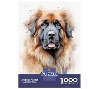 for Adults 1000 Piece Puzzle Watercolor Leonberger Dog Puzzles for Adults Hands-on Game Staycation Kill Time Unique Gifts for Birthday And Christmas 52x38cm/1000pcs