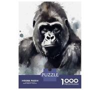 for Adults 1000 Piece Puzzle Watercolor Painted Gorilla Jigsaws for Adults Toy Wall Decor Enhance Memory Unique Gifts for Birthday And Christmas 38x26cm/1000pcs