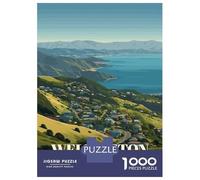 for Adults 1000 Piece Puzzle Wellington, New Zealand Landscape Art Puzzles for Adults Brain Teaser Game Perfect Decoration Difficult And Challenge 70x50cm/1000pcs