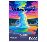 for Adults 1000 Piece Puzzle Yellowstone National Park Colorful Landscape Puzzles for Adults Brain Teaser Game Perfect Decoration Difficult And Challenge 38x26cm/1000pcs